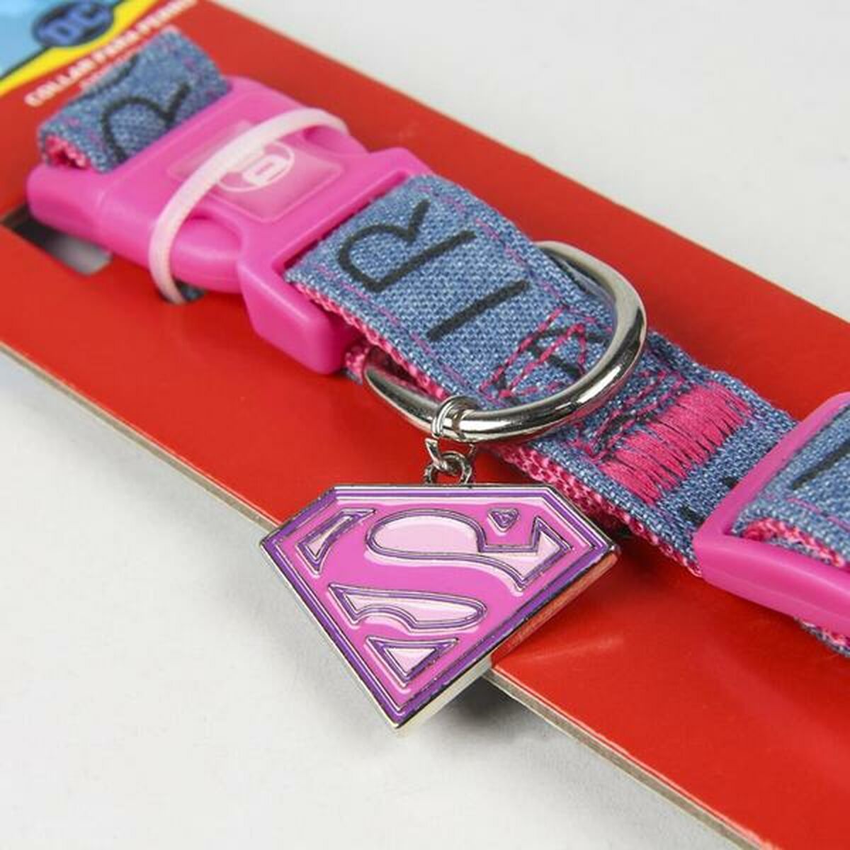 Hondenhalsband Superman Roze M/L