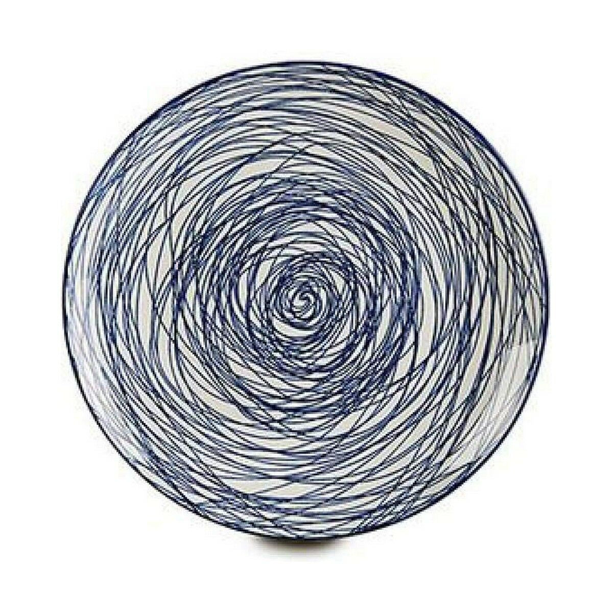 Platt tallrik Ø 24 cm Blauw / Wit Porselein Blauw (24 x 2,8 x 24 cm)