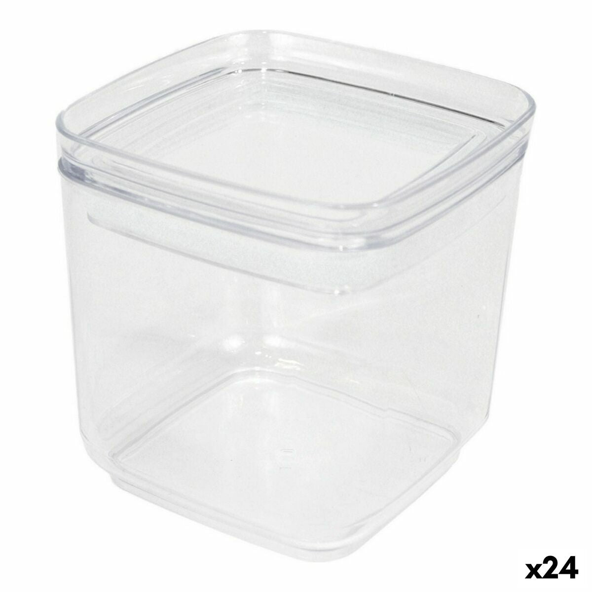 Blik Quttin Hermetisch Transparant Plastic 750 ml (24 Stuks)