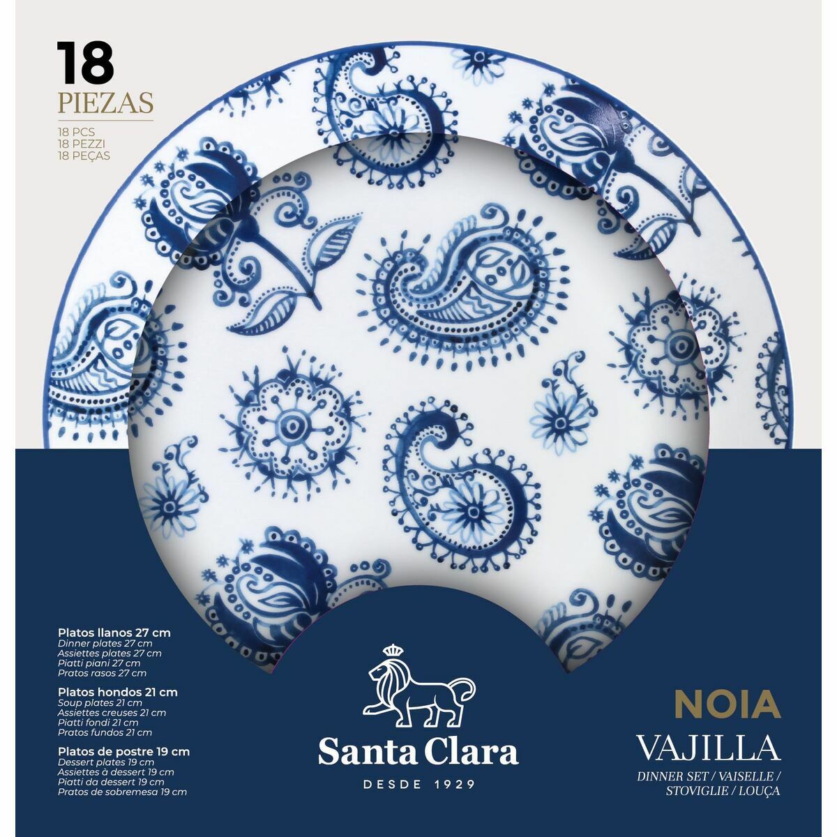 Serviesset Santa Clara Noia 18 Onderdelen Porselein Rond (2 Stuks)