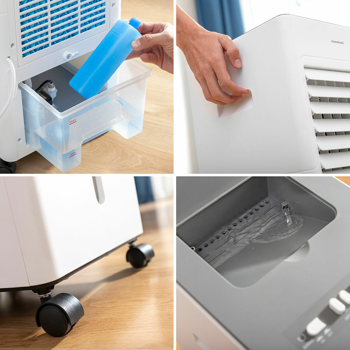 Multifunctionele draagbare verdampende airconditioner Airvecove InnovaGoods 5 L 65 W