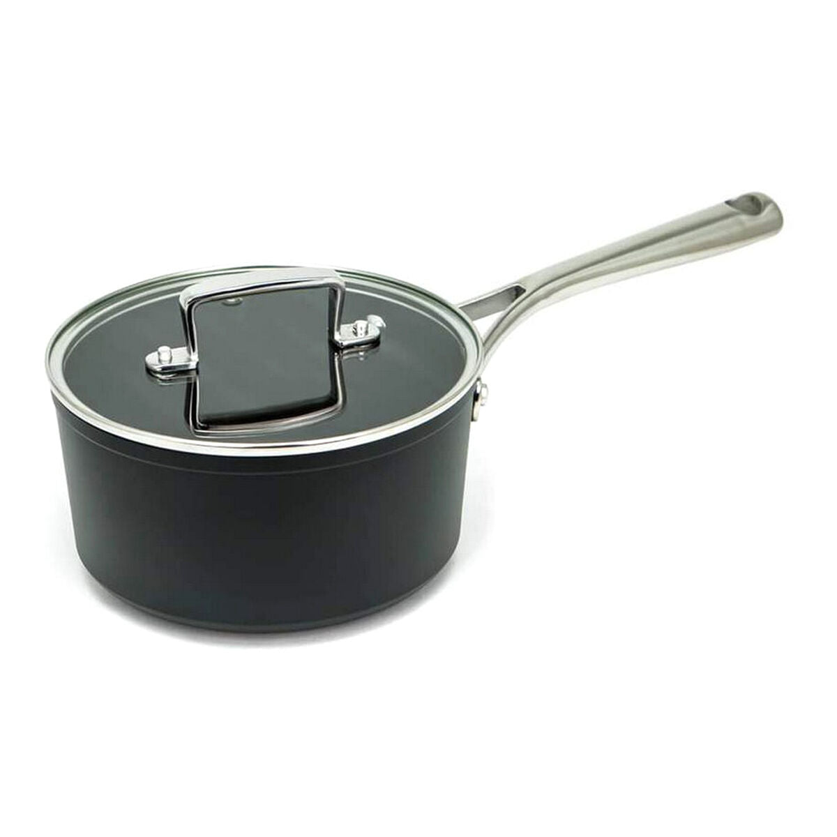 Saucepan with Lid Amercook Black Terracotta Stainless steel Aluminium Oven (Ø 18 cm)