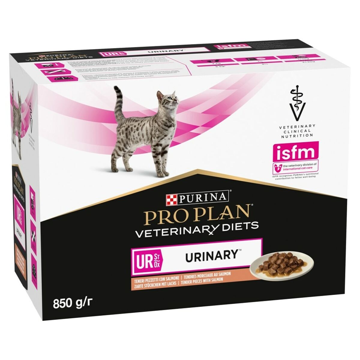 Cat food Purina Pro Plan Veterinary Diets UR St/Ox Urinary Fish 10 x 85 g