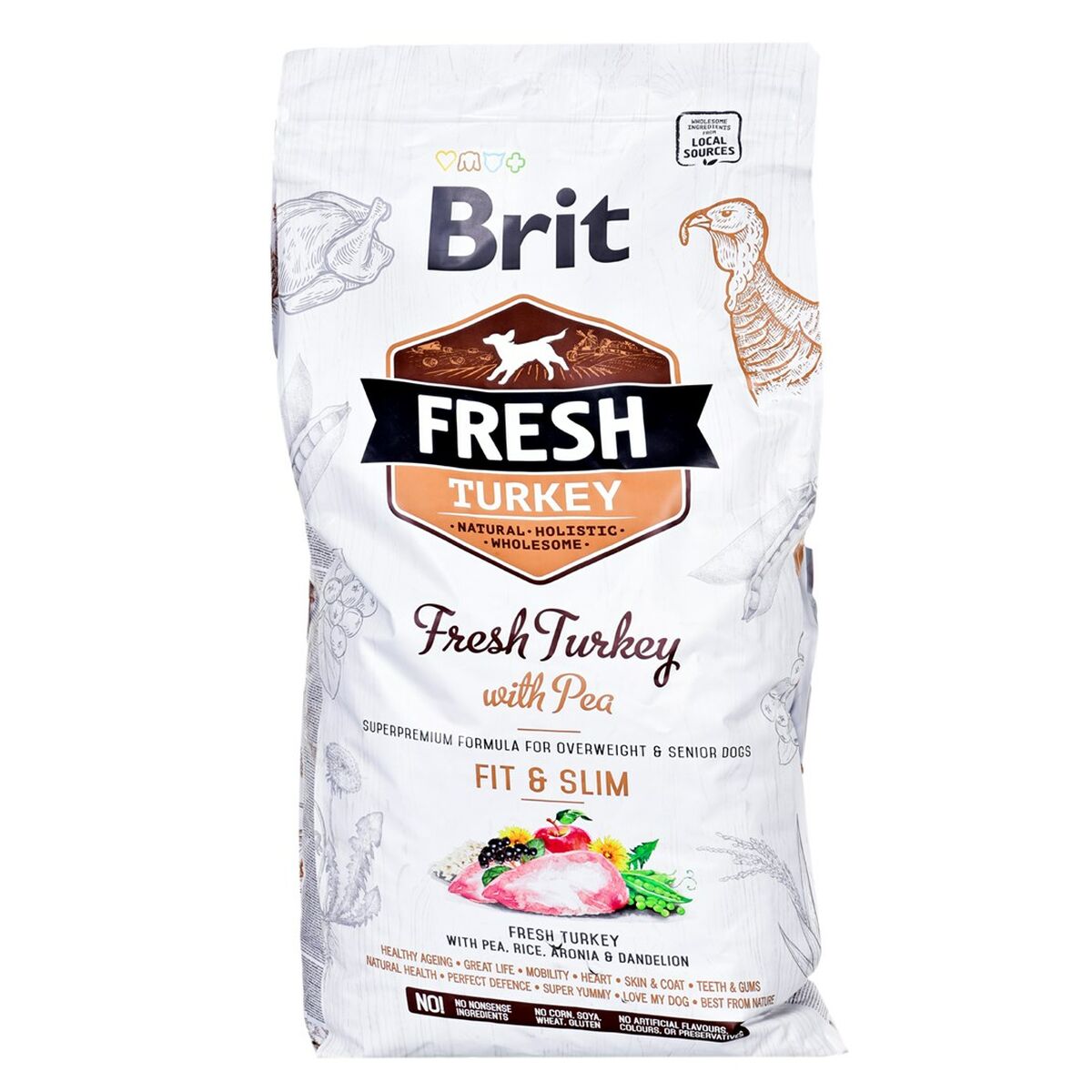 Fodder Brit Fresh Adult Turkey Peas 12 kg