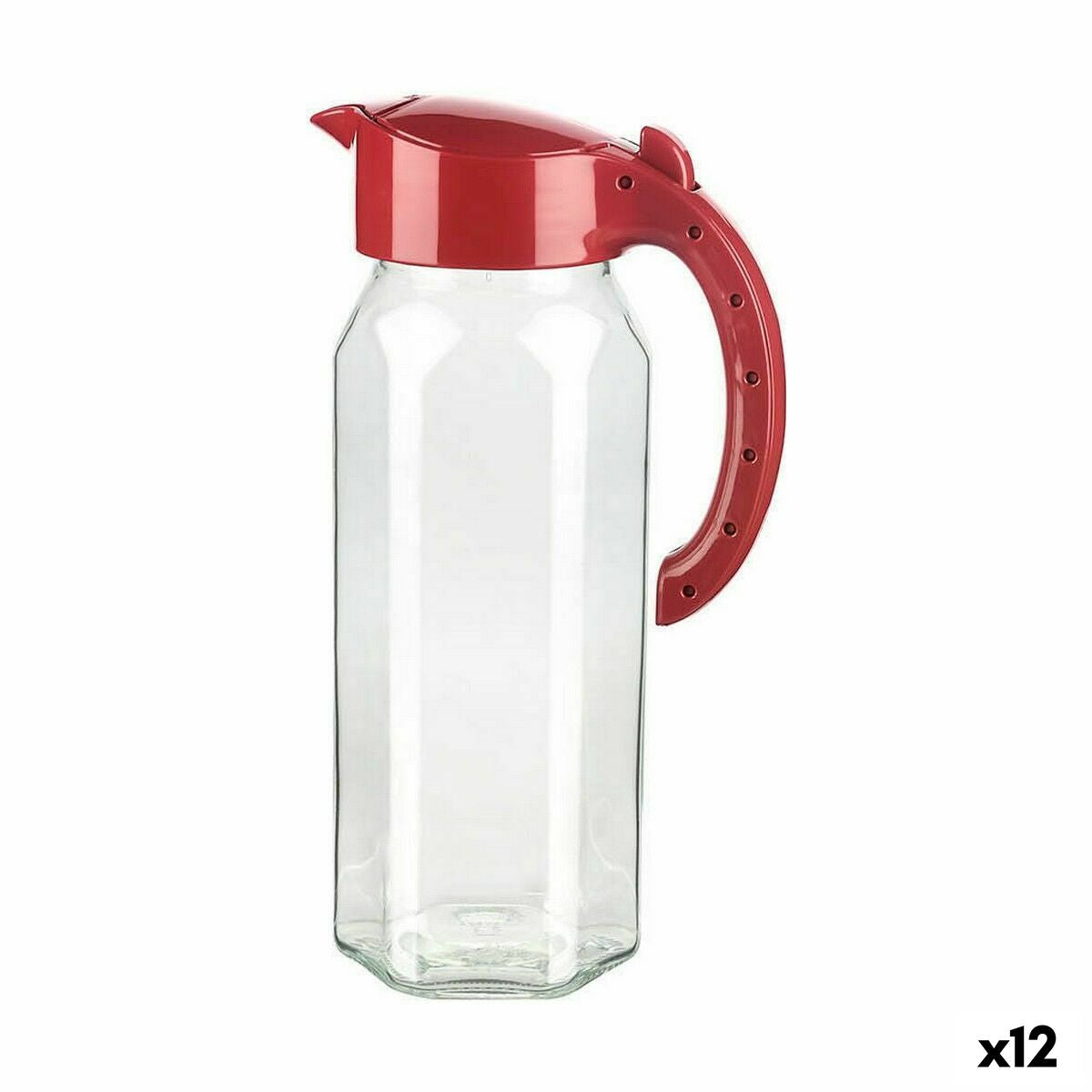 Jar with Lid and Dosage Dispenser Titiz Glass 1,5 L (12 Units)