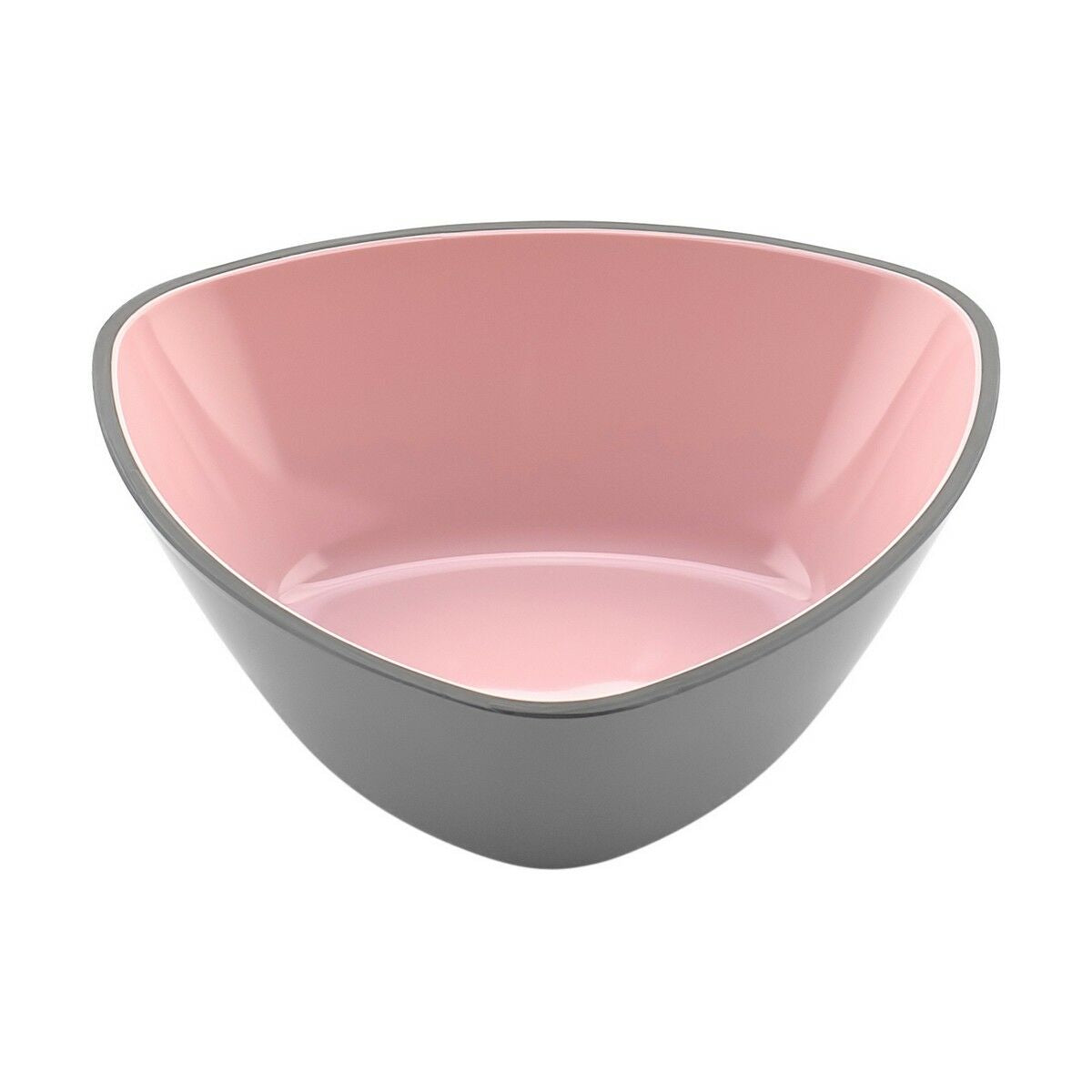 Bowl Melamin Triangular Pink/Grey 13 x 4,5 cm