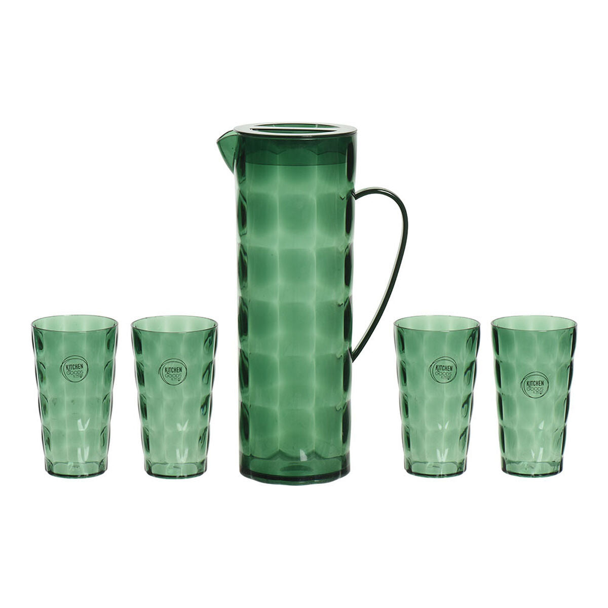 Jug and glasses set EDM 827051 Recycled plastic (5 Pieces)