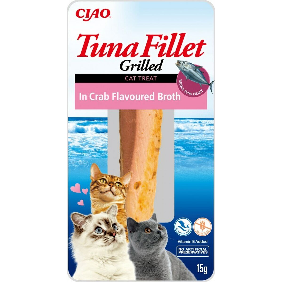 Snack for Cats Inaba Flavoured broth 15 g Crab Tuna