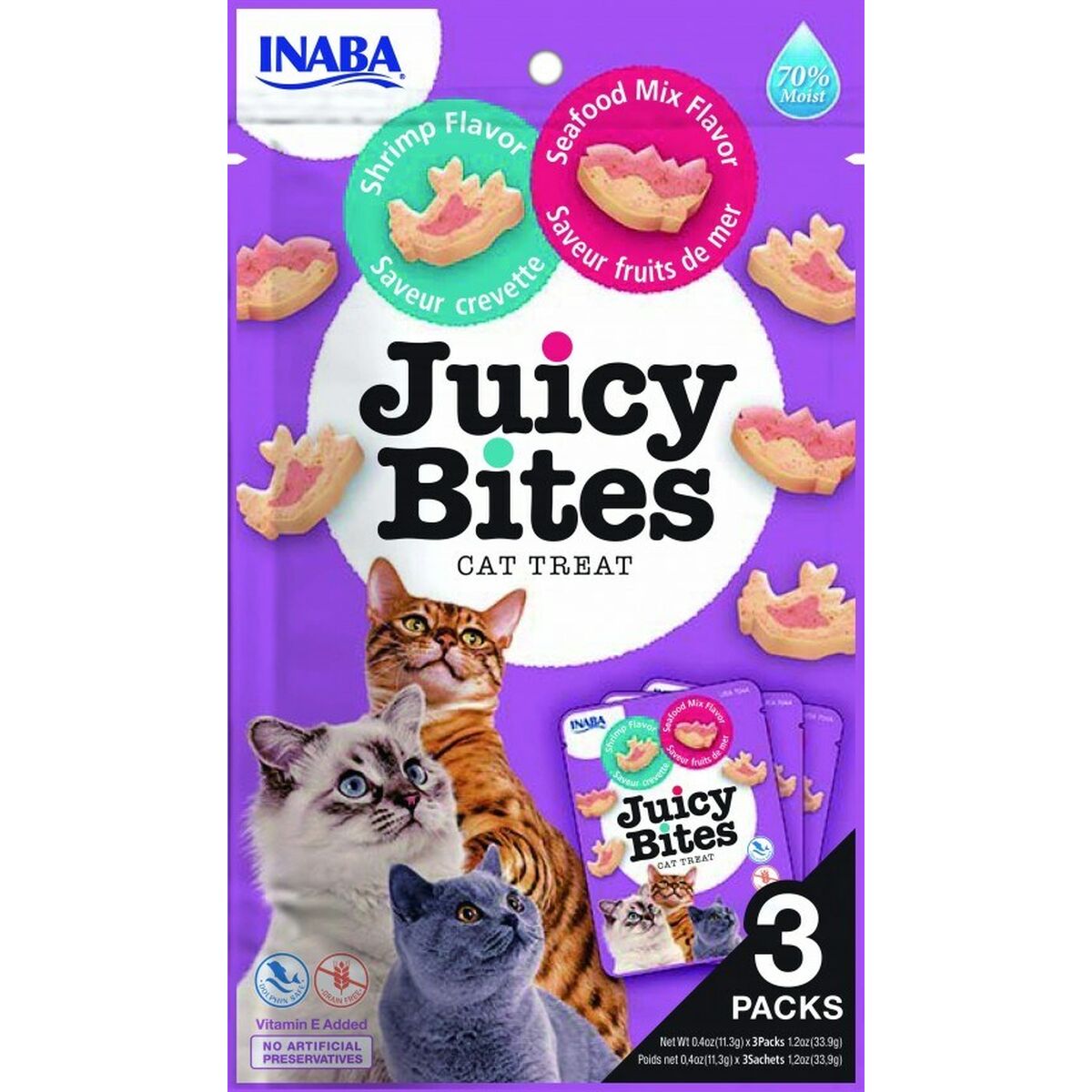 Snack for Cats Inaba Juicy Bites 3 x 11,3 g Seafood