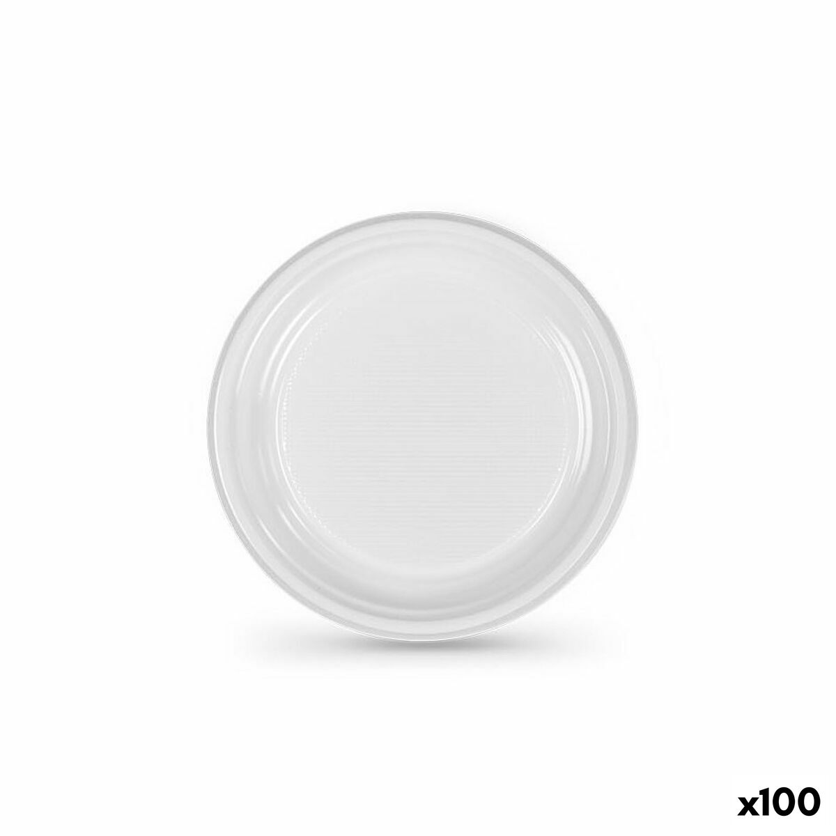 Set van herbruikbare borden Algon Wit Plastic 20,5 cm (100 Stuks)