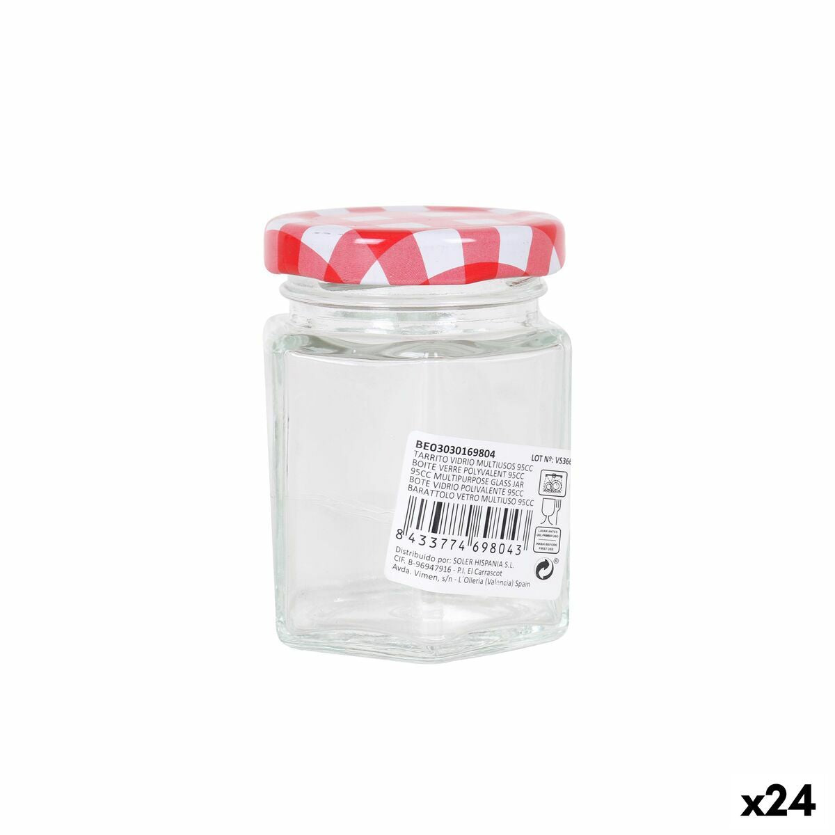 Jar Mediterraneo 95 ml Glass (24 Units)
