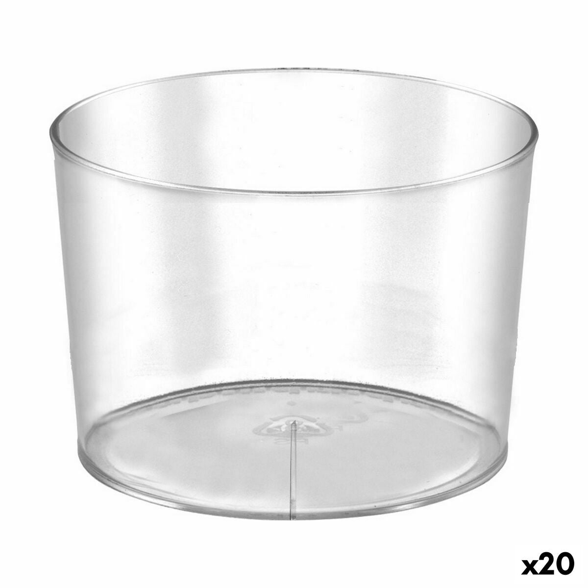 Set van herbruikbare glazen Algon 230 ml Plastic 12 Onderdelen (20 Stuks)
