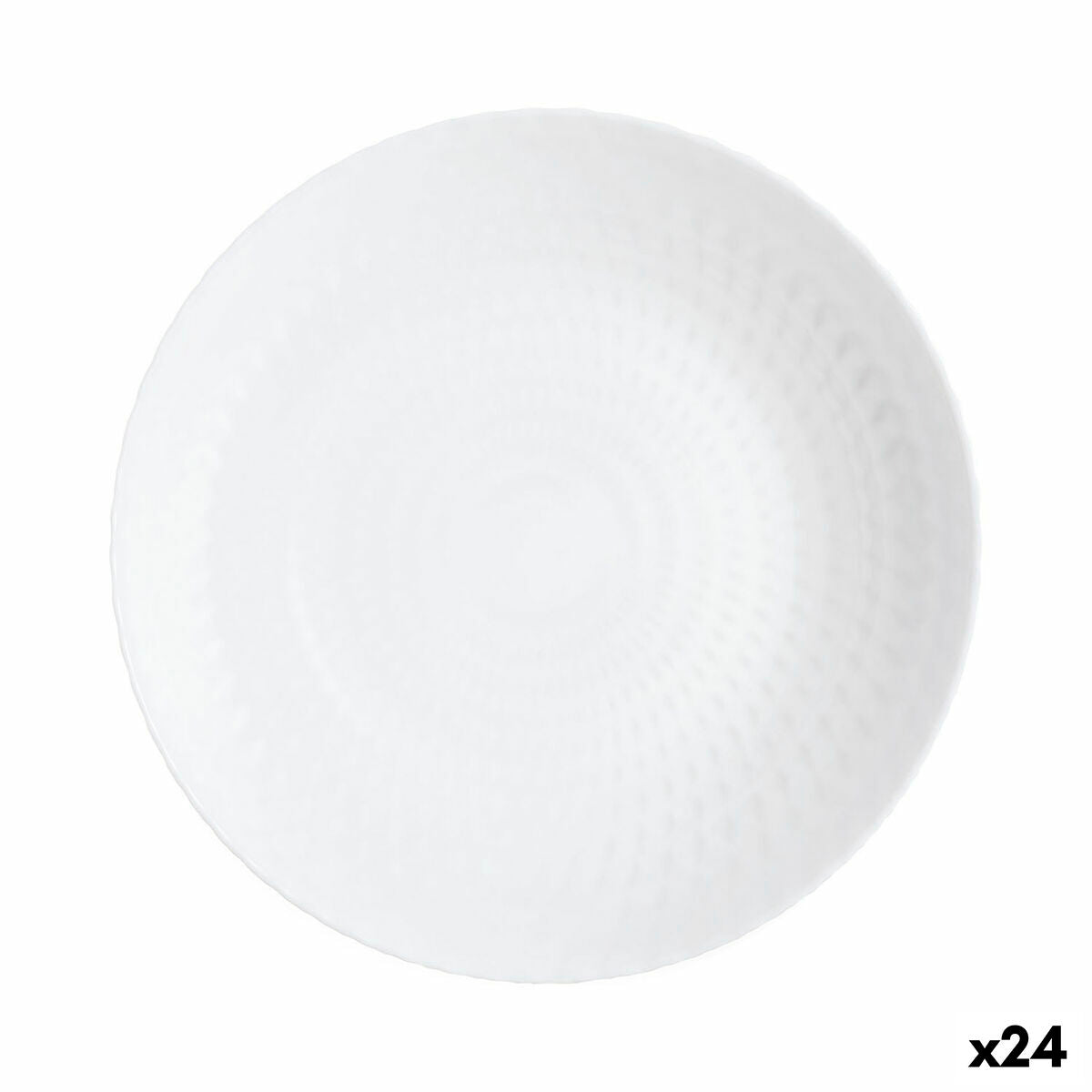 Deep Plate Luminarc Pampille White Glass (20 cm) (24 Units)