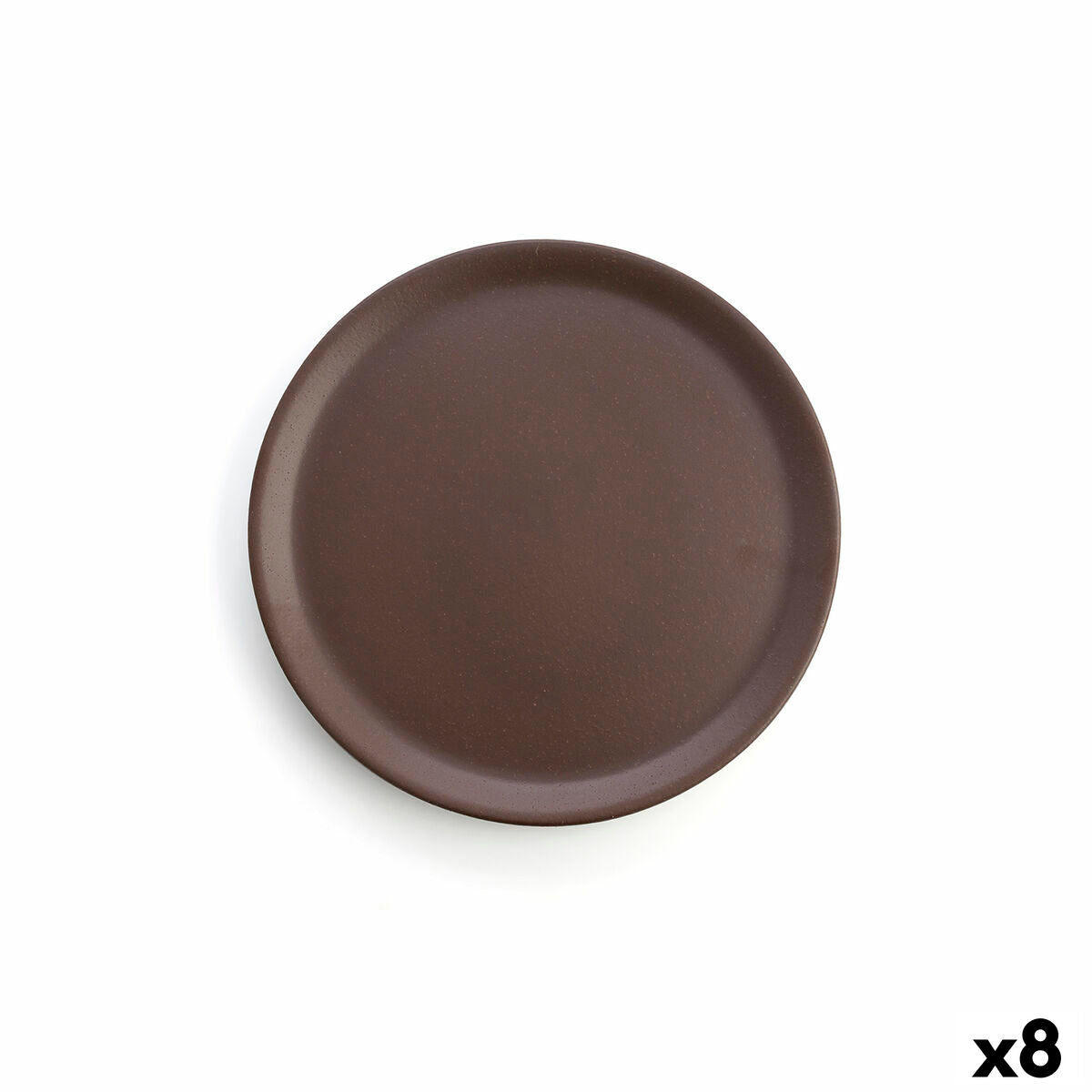 Flat plate Anaflor Barro Anaflor Meat Baked clay Brown Ø 31 cm (8 Units)