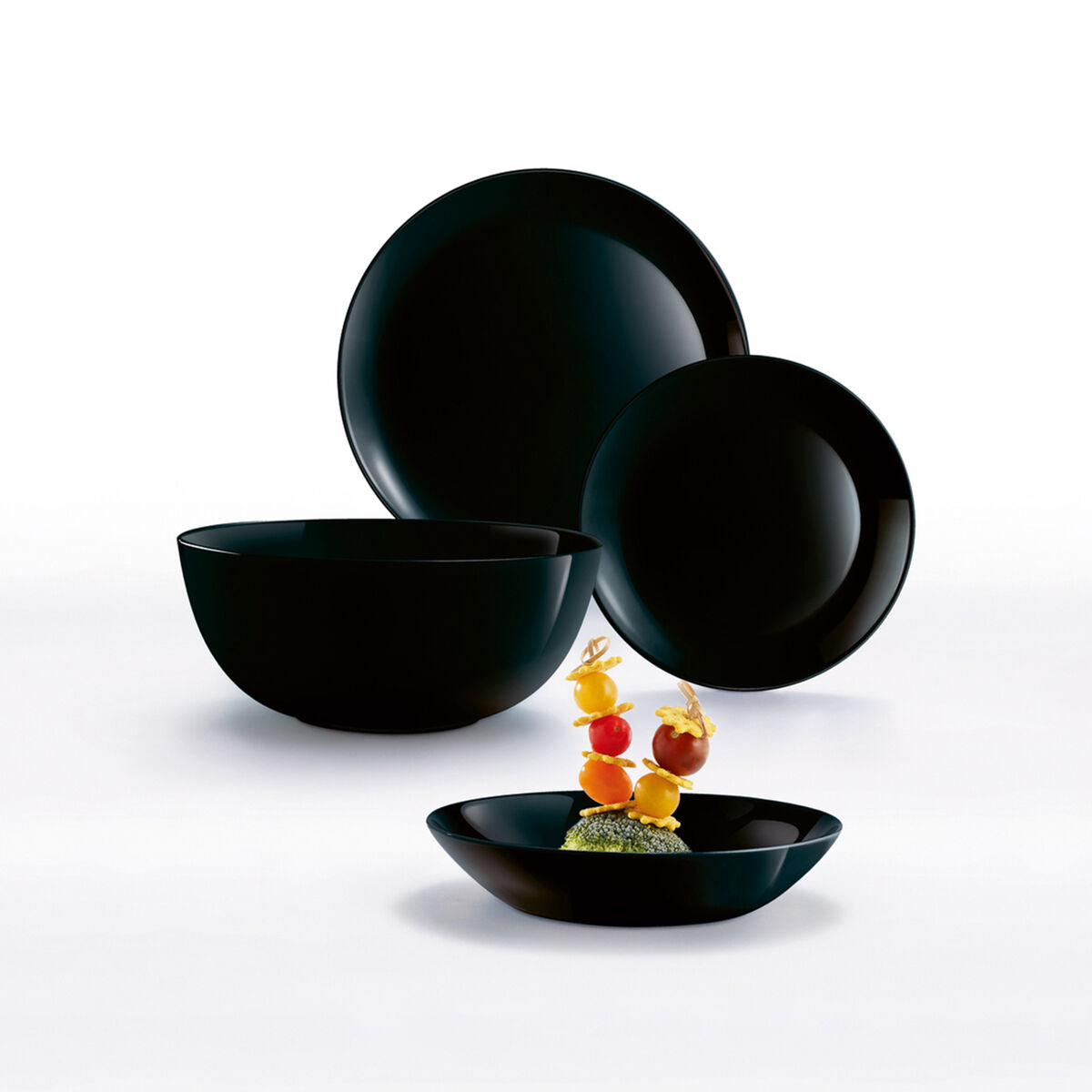 Bowl Luminarc Diwali Black Glass Tempered glass (14,5 cm) (24 Units)