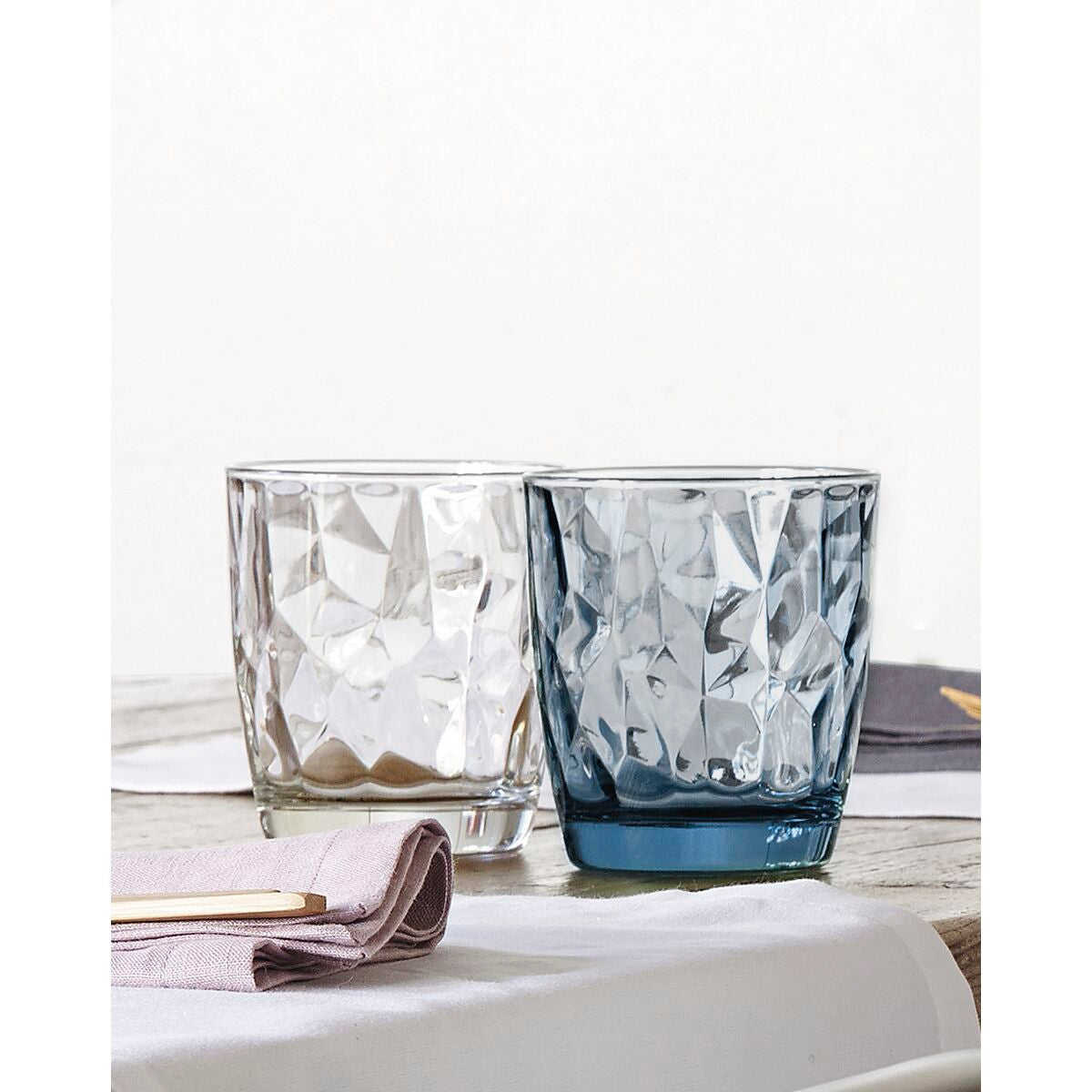 Glass Bormioli Rocco Diamond Blue Glass (390 ml) (6 Units)