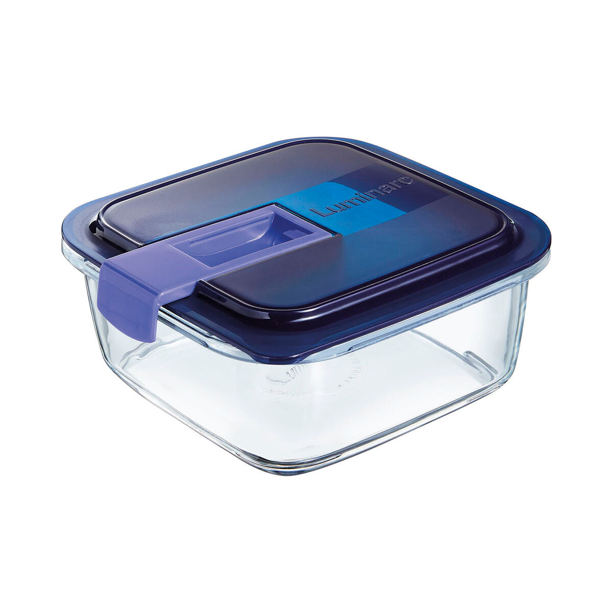 Hermetic Lunch Box Luminarc Easy Box Blue Glass (6 Units) (1,22 L)