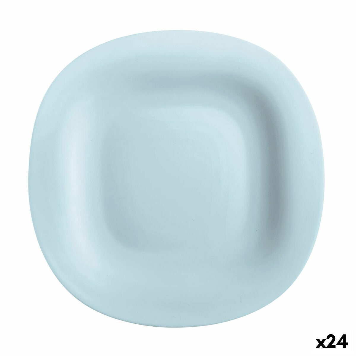 Flat Plate Luminarc Carine Paradise Blue Glass 27 cm (24 Units)