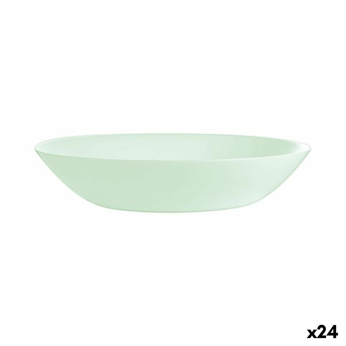 Deep Plate Luminarc Diwali Paradise Green Glass 20 cm (24 Units)