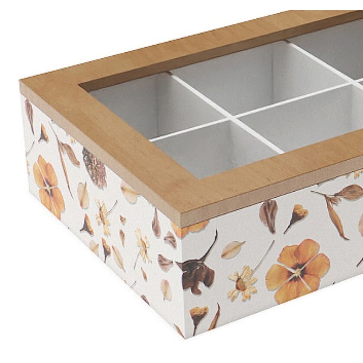 Box for Infusions Versa Petals Wood 17 x 7 x 24 cm