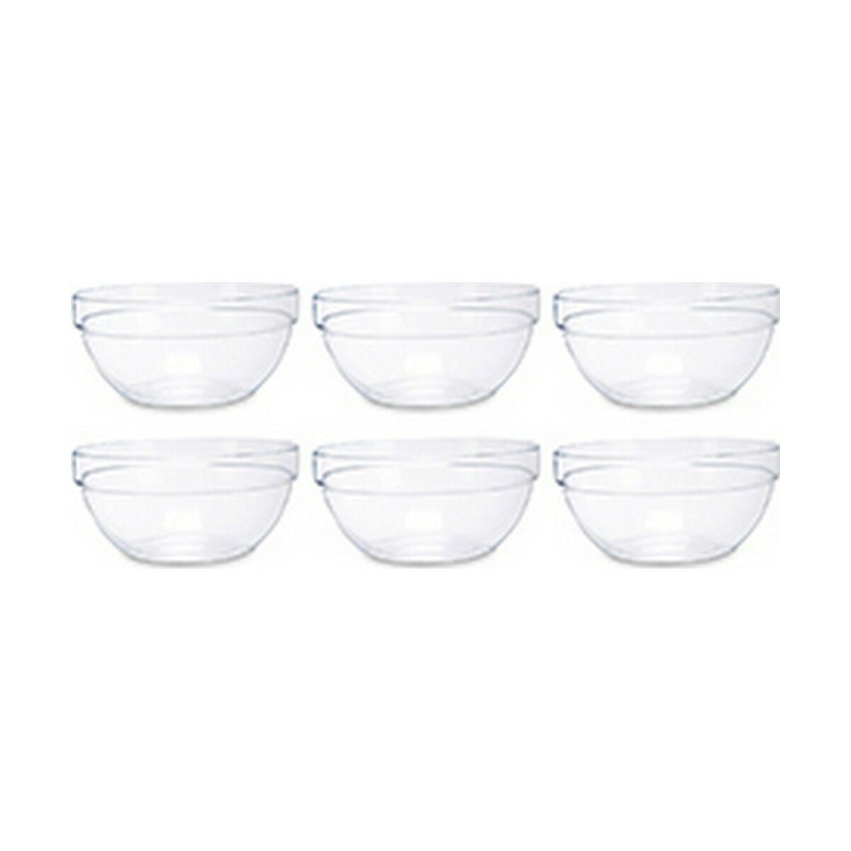 Bowl Transparent Glass (250 ml) (6 Units)