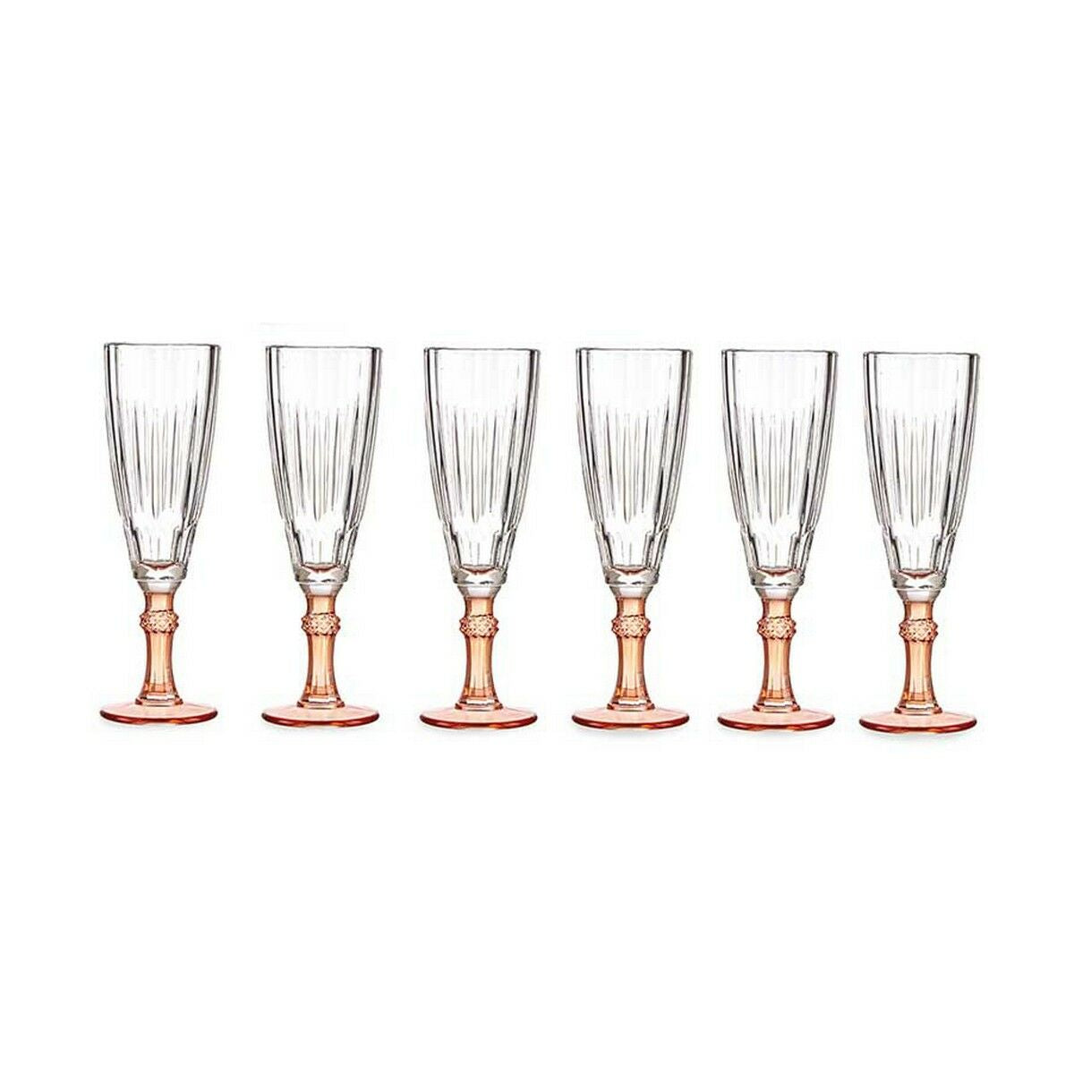 Champagne glass Exotic Crystal Salmon 6 Units (170 ml)