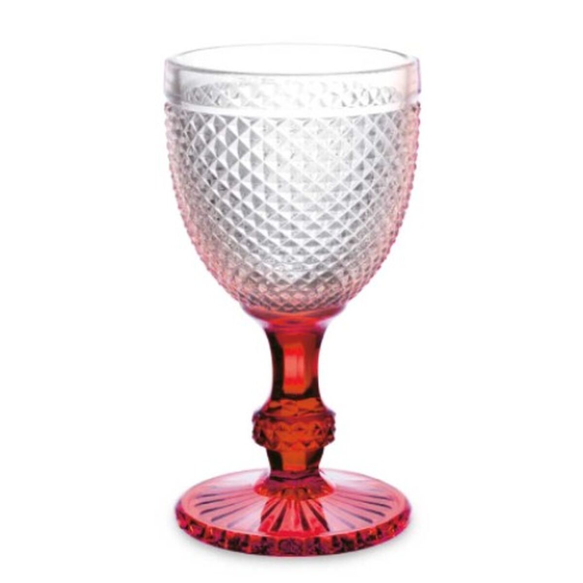Wijnglas Diamant Rood Transparant Glas 330 ml (6 Stuks)