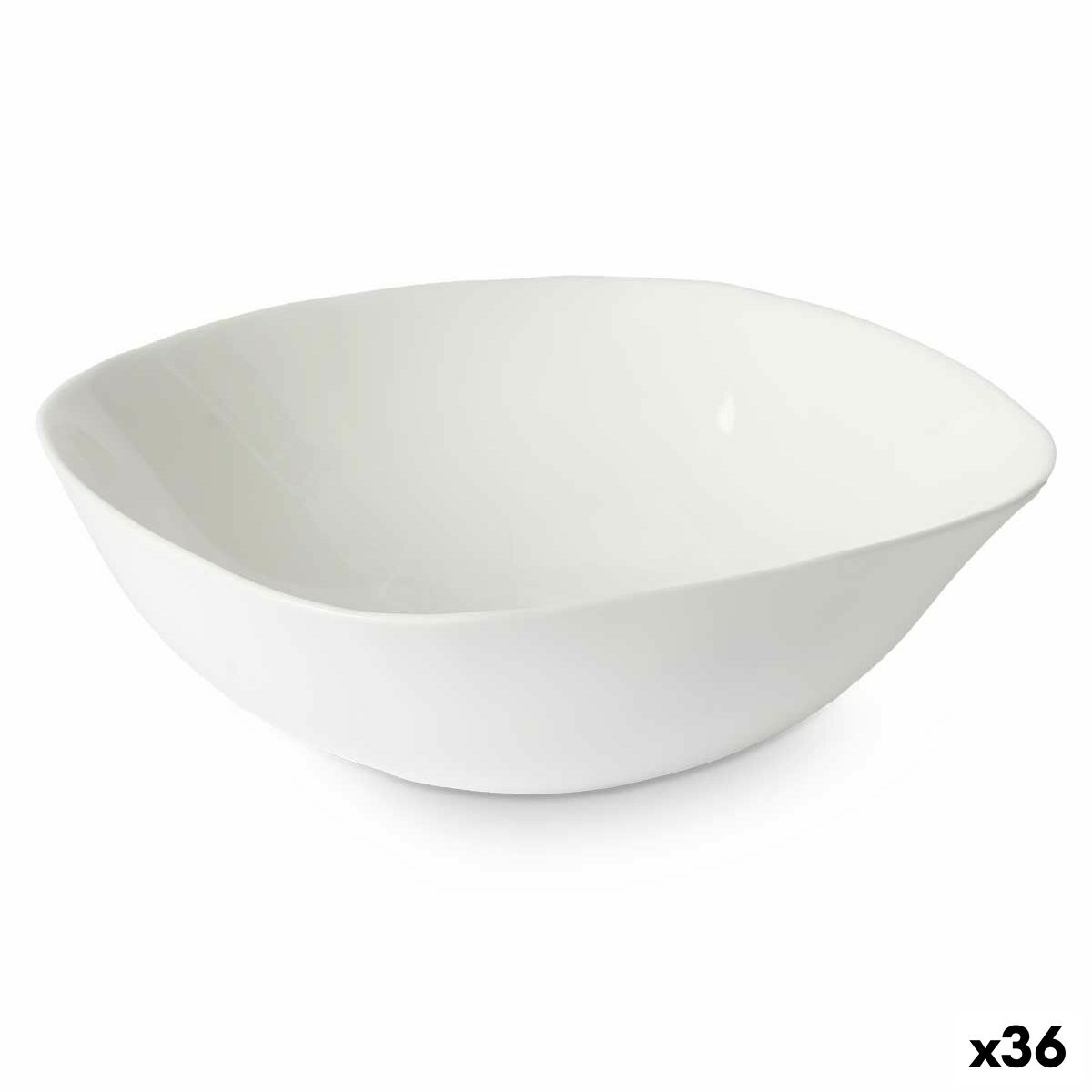 Bowl White 17,5 x 6 x 17,5 cm (36 Units) Squared