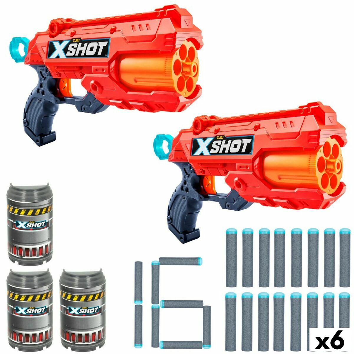 2 Dartpistolen Set Zuru X-Shot Reflex 6