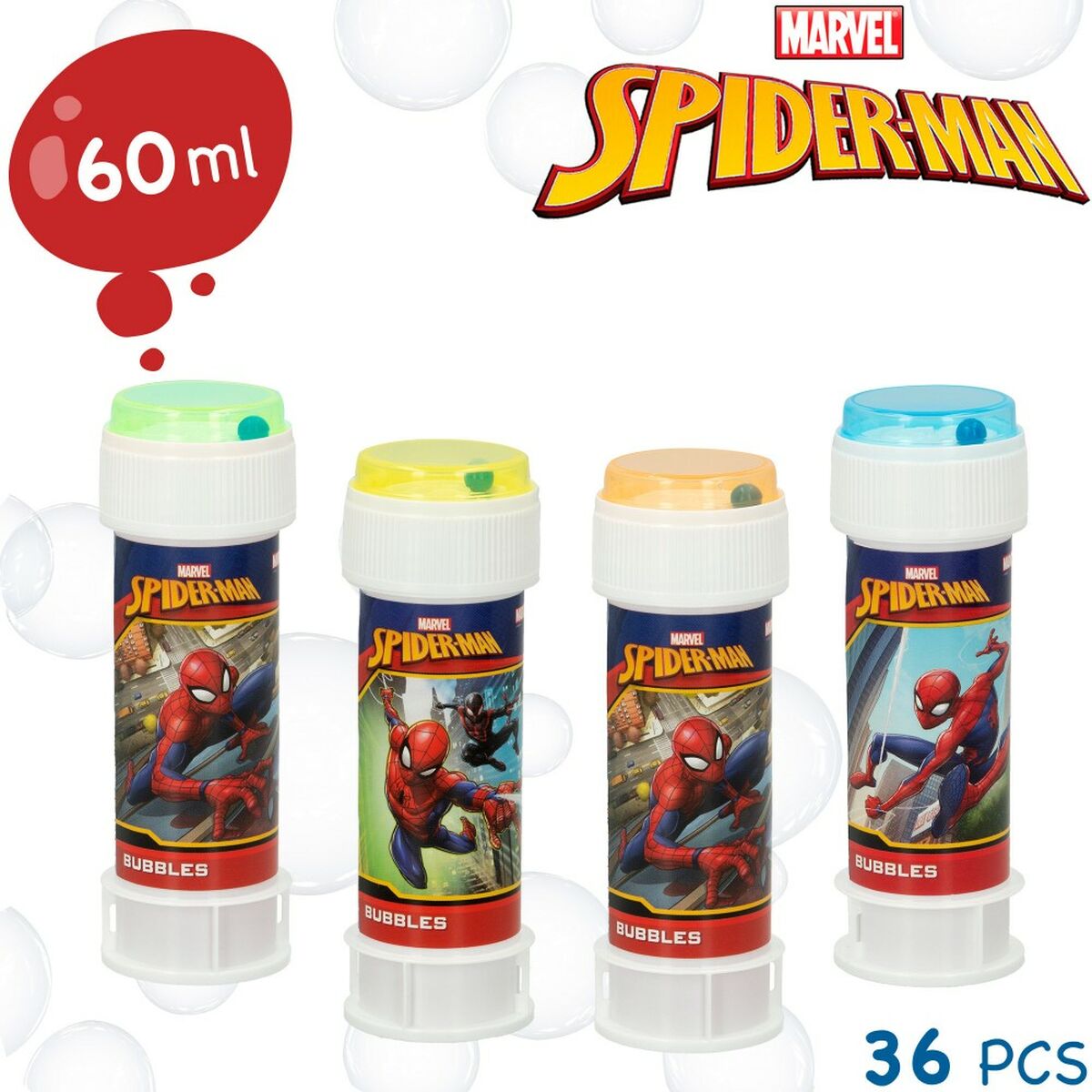 Bellenblazer Spider-Man 60 ml 3,8 x 11,5 x 3,8 cm (216 Stuks)
