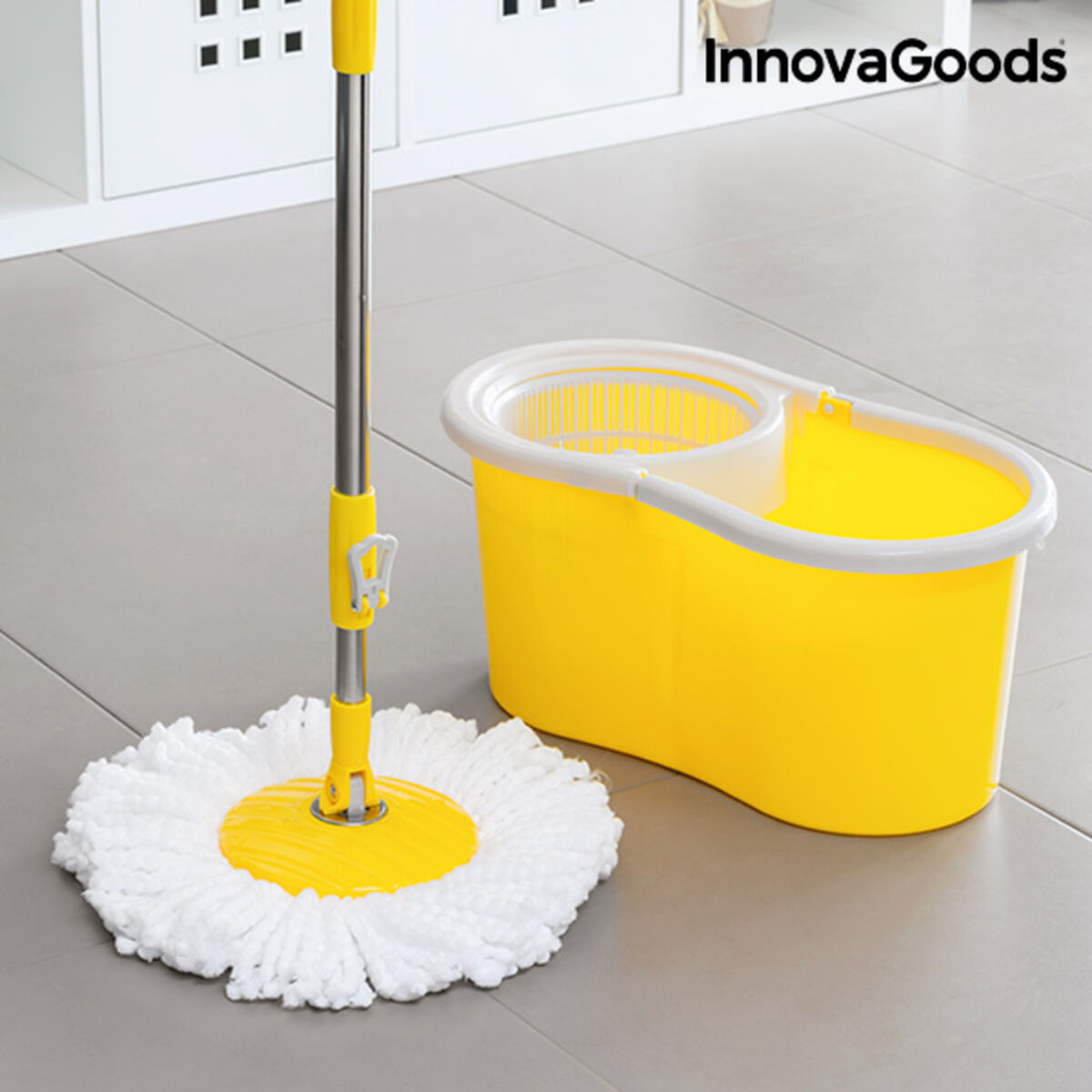 InnovaGoods Double Action Rotating Mop with Bucket