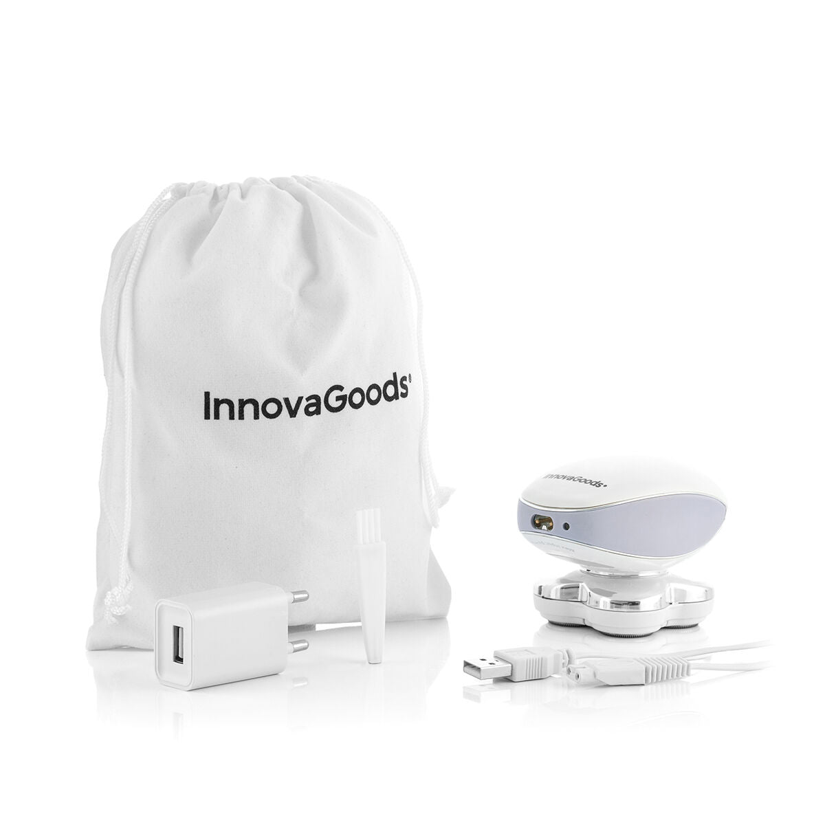 InnovaGoods Oplaadbare Pijnloze Epilator met 4 Koppen en Ledlicht