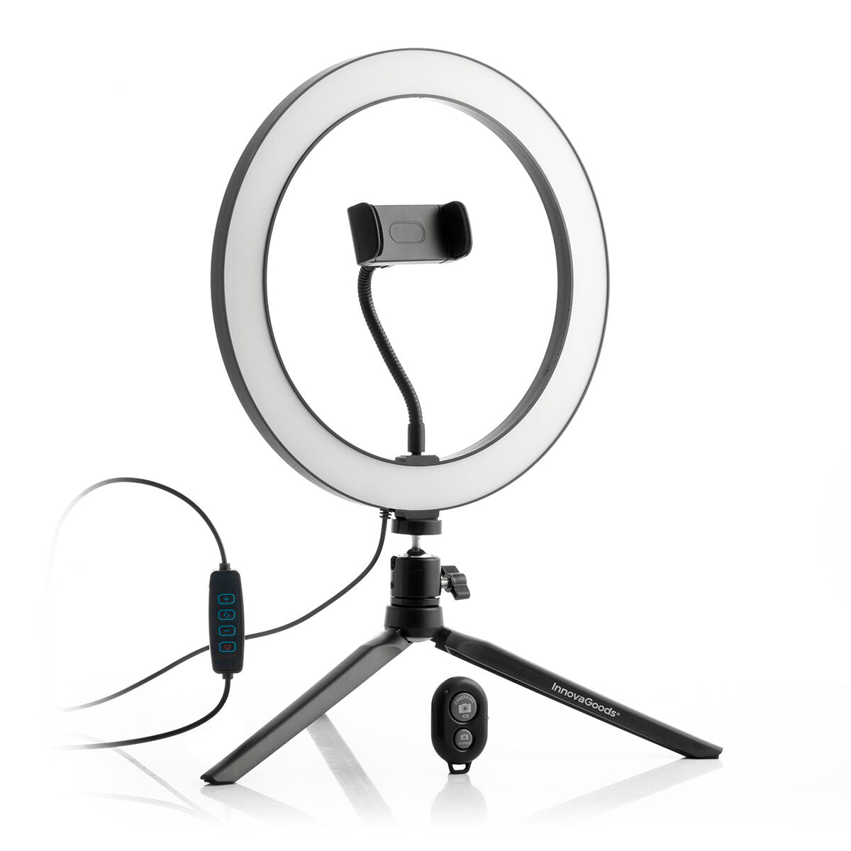 Selfie ringlamp met driepoot en afstandsbediening Youaro InnovaGoods