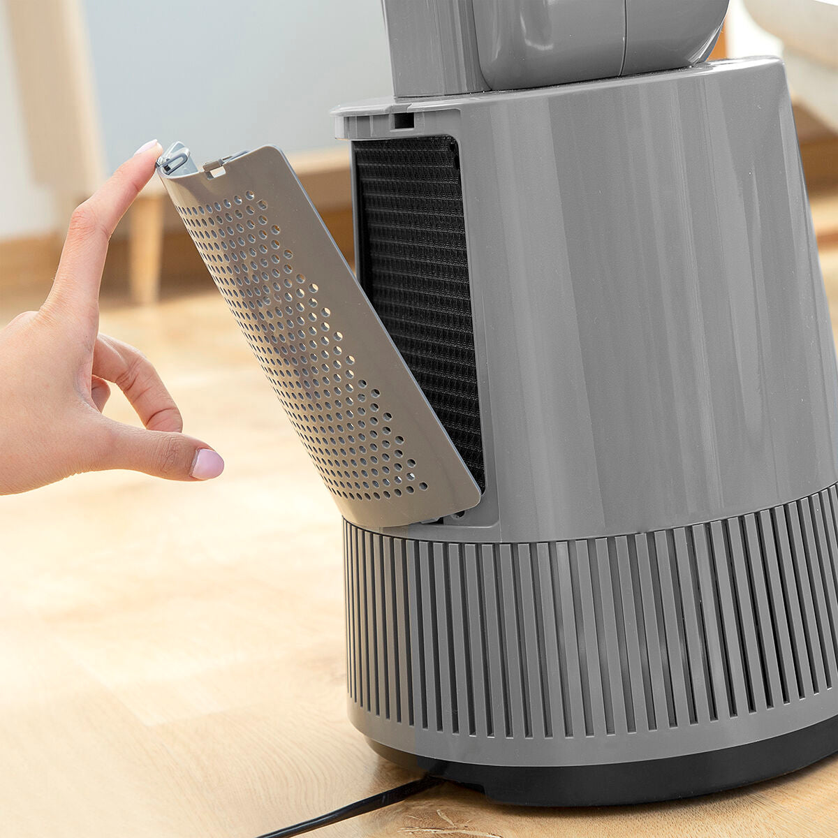 Bladloze Ventilator met Zuiverend Filter en Afstandsbediening Bloho InnovaGoods