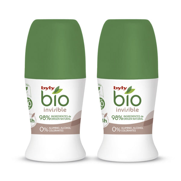 Deodorant Roller BIO NATURAL 0% INVISIBLE Byly (2 pcs)