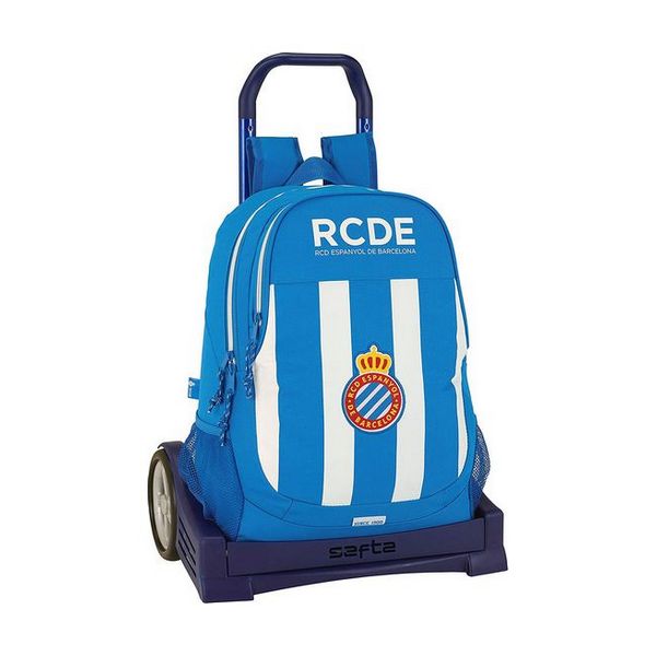 Schoolrugzak met Wielen Evolution RCD Espanyol Blauw Wit