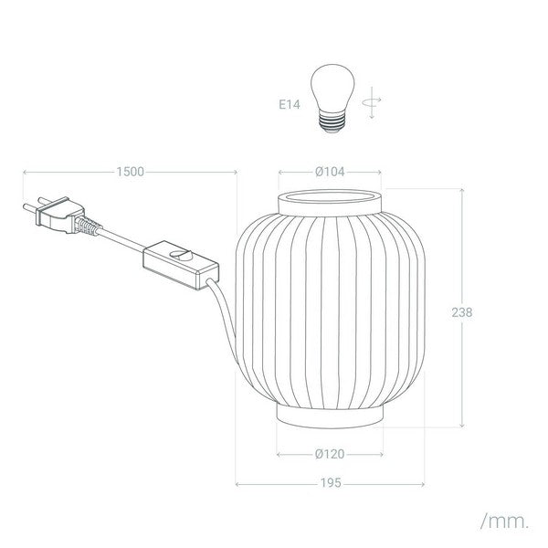 Bureaulamp Ledkia Irazu Jeko Wit Keramisch E14 (195x195x240 mm)