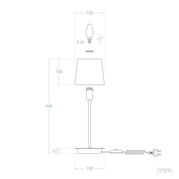 Bureaulamp Ledkia Xana Brons Aluminium E14 (440x150x150 mm)