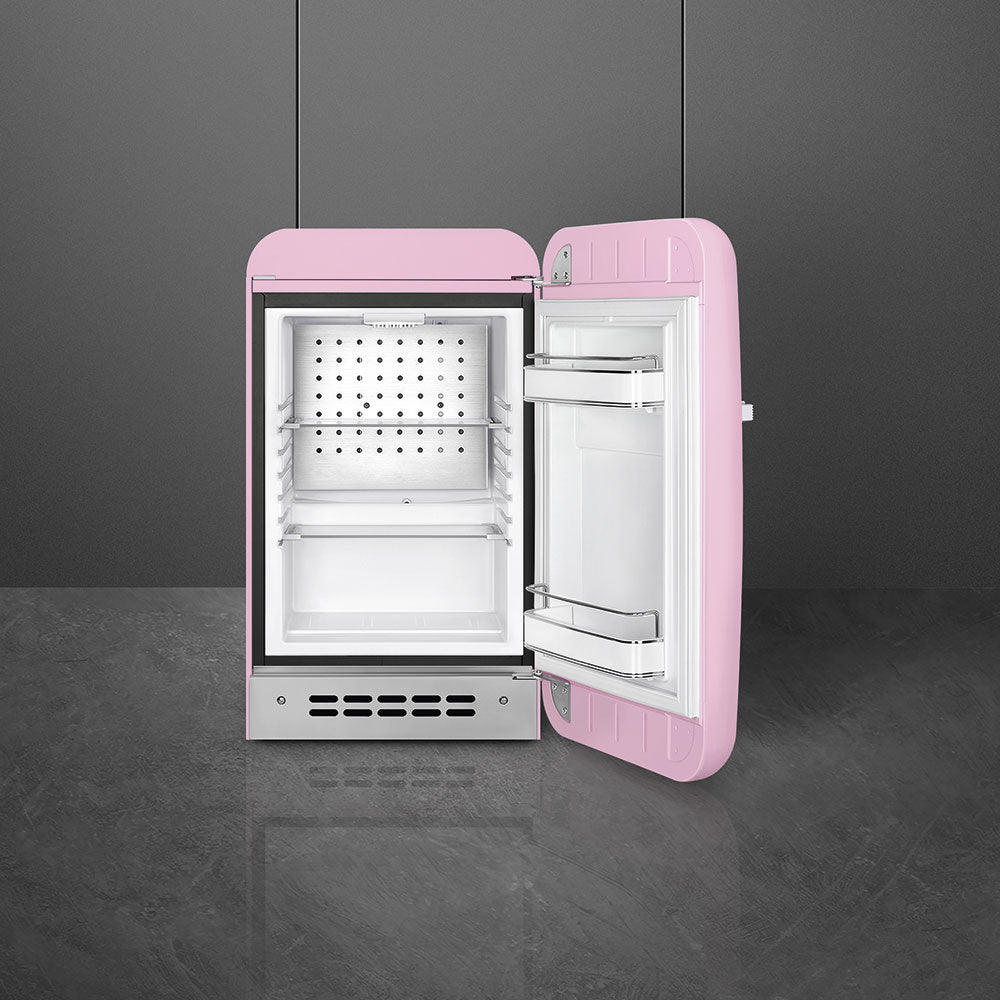 SMEG FAB5RPK5 jaren 50 koelkast enkeldeurs roze rechtsdraaiend