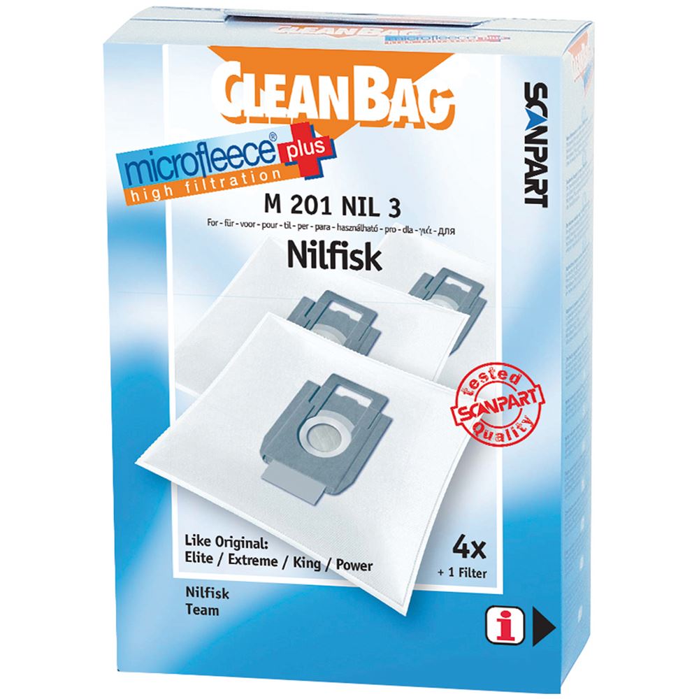 CleanBag Microfleece+ M201NIL3 - 4 stuks