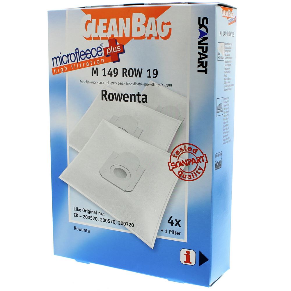 Stofzuigerzak fleece (doos) Rowenta M149ROW19 Scanpart Cleanbag